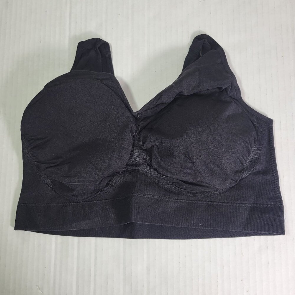 Truekind Black Everyday Throw-on Wireless Bralette #91404 Size 2XL